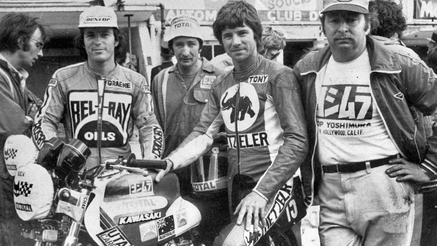 Four blokes and a road bike